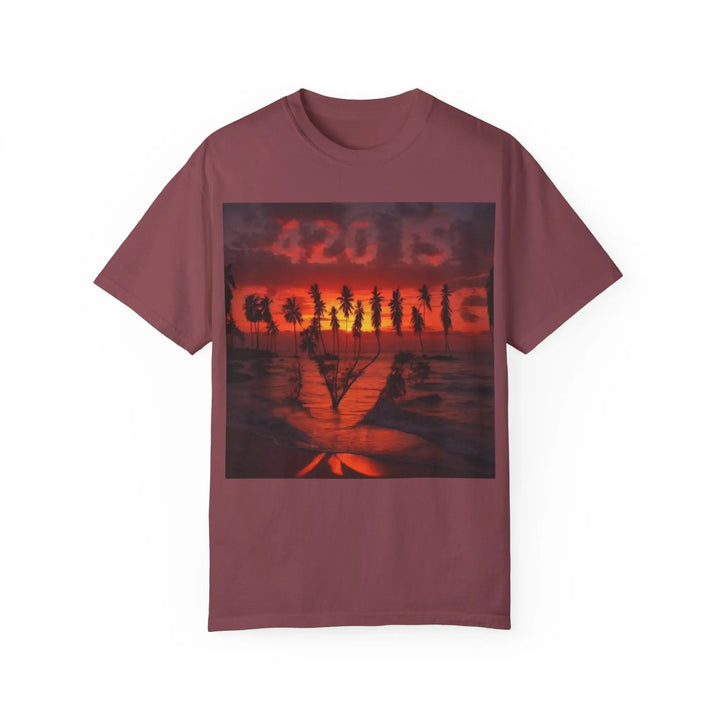 420 Is Coming Unisex Garment-Dyed T-Shirt - Perfect for Festivals and Chill Vibes - 509FAVORITE