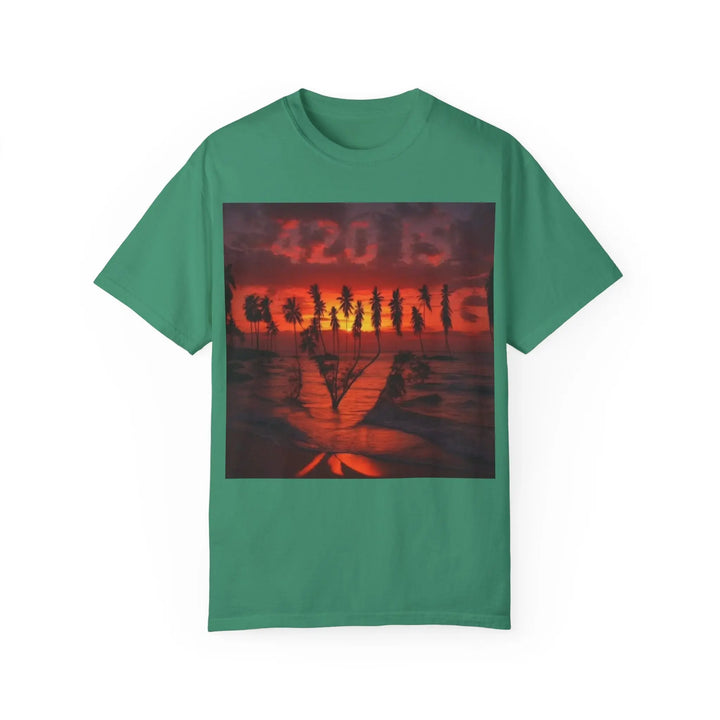 420 Is Coming Unisex Garment-Dyed T-Shirt - Perfect for Festivals and Chill Vibes - 509FAVORITE