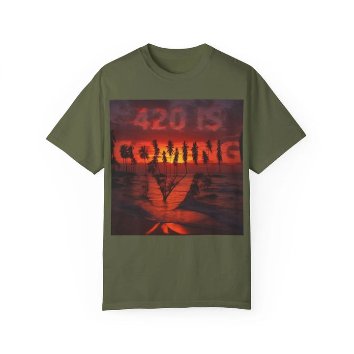 420 Is Coming Unisex Garment-Dyed T-Shirt - Perfect for Festivals and Chill Vibes - 509FAVORITE