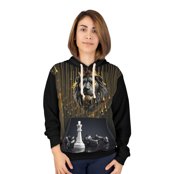 Majestic Lion Chess Unisex Pullover Hoodie - Bold and Stylish - 509FAVORITE