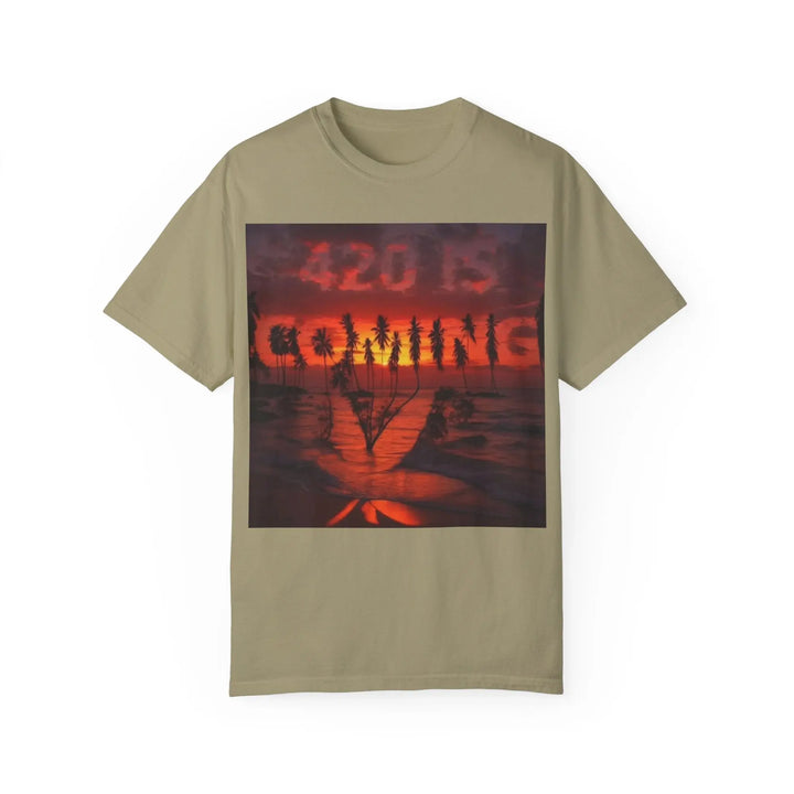 420 Is Coming Unisex Garment-Dyed T-Shirt - Perfect for Festivals and Chill Vibes - 509FAVORITE