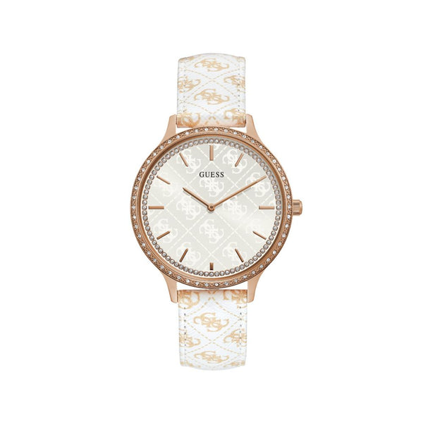 White Leather Watch - 509FAVORITE