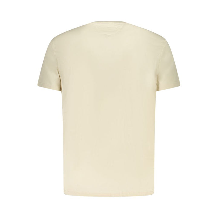 Beige Cotton Men T-Shirt - 509FAVORITE