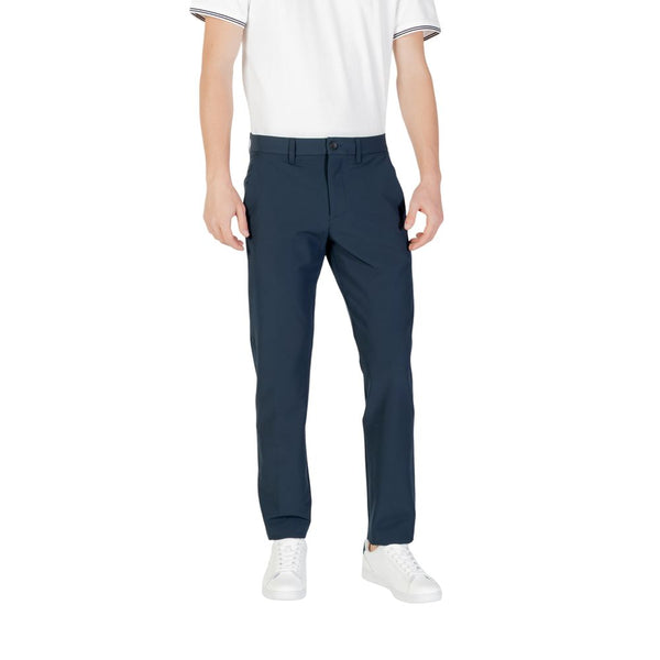 Blue Polyester Skinny Pant