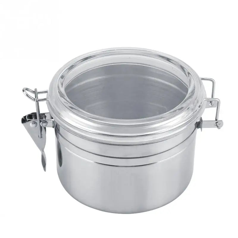 Stainless Steel Sealed Cans Coffee Milk Powder Tea Grain Storage Tobacco Shredded Moisturizing Jar Gift Buckle Storage Box