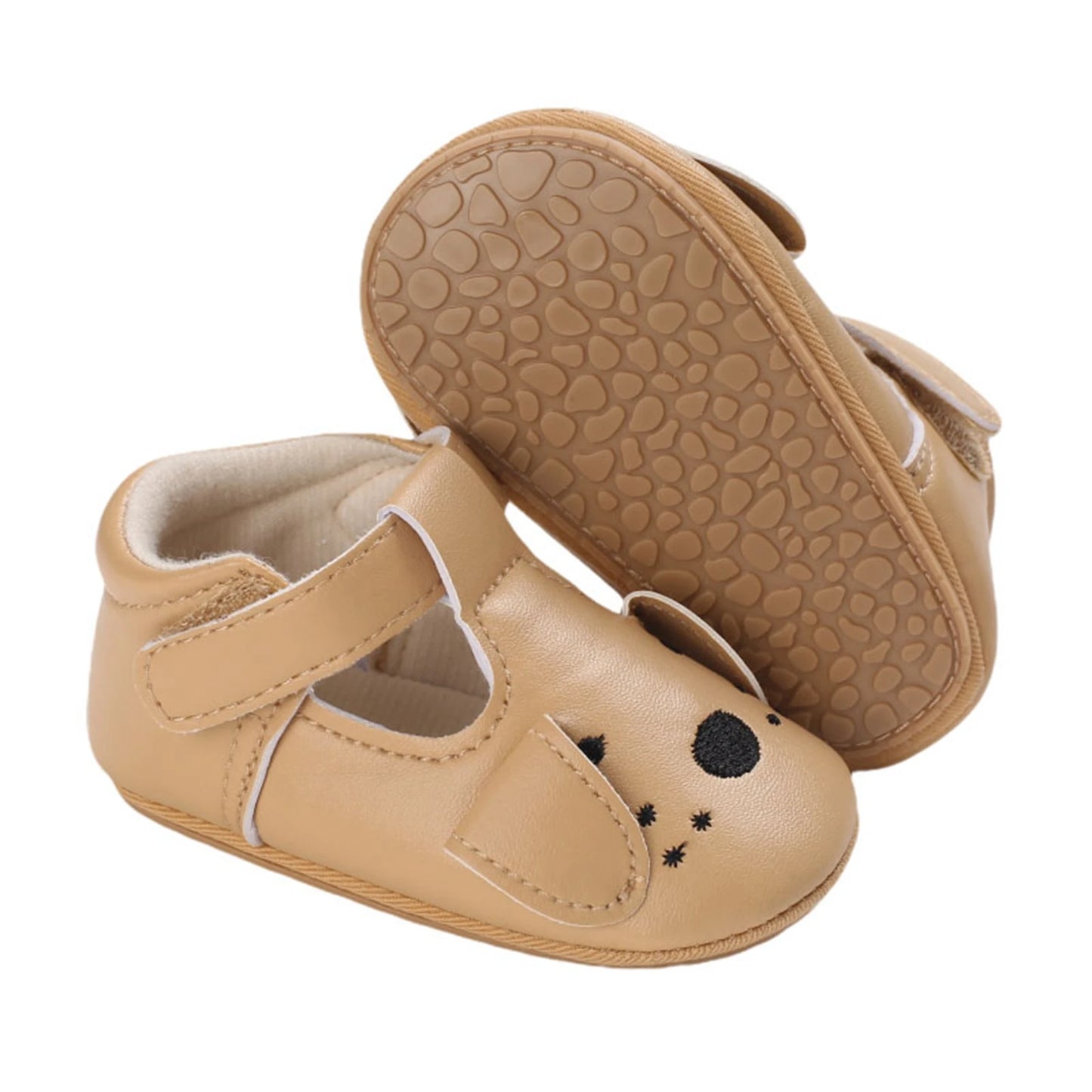 Cute Fashion Infant Baby Boys Girls Leather Shoes Non-Slip Soft Sole T-Strap Crib Shoes Infant Moccasins