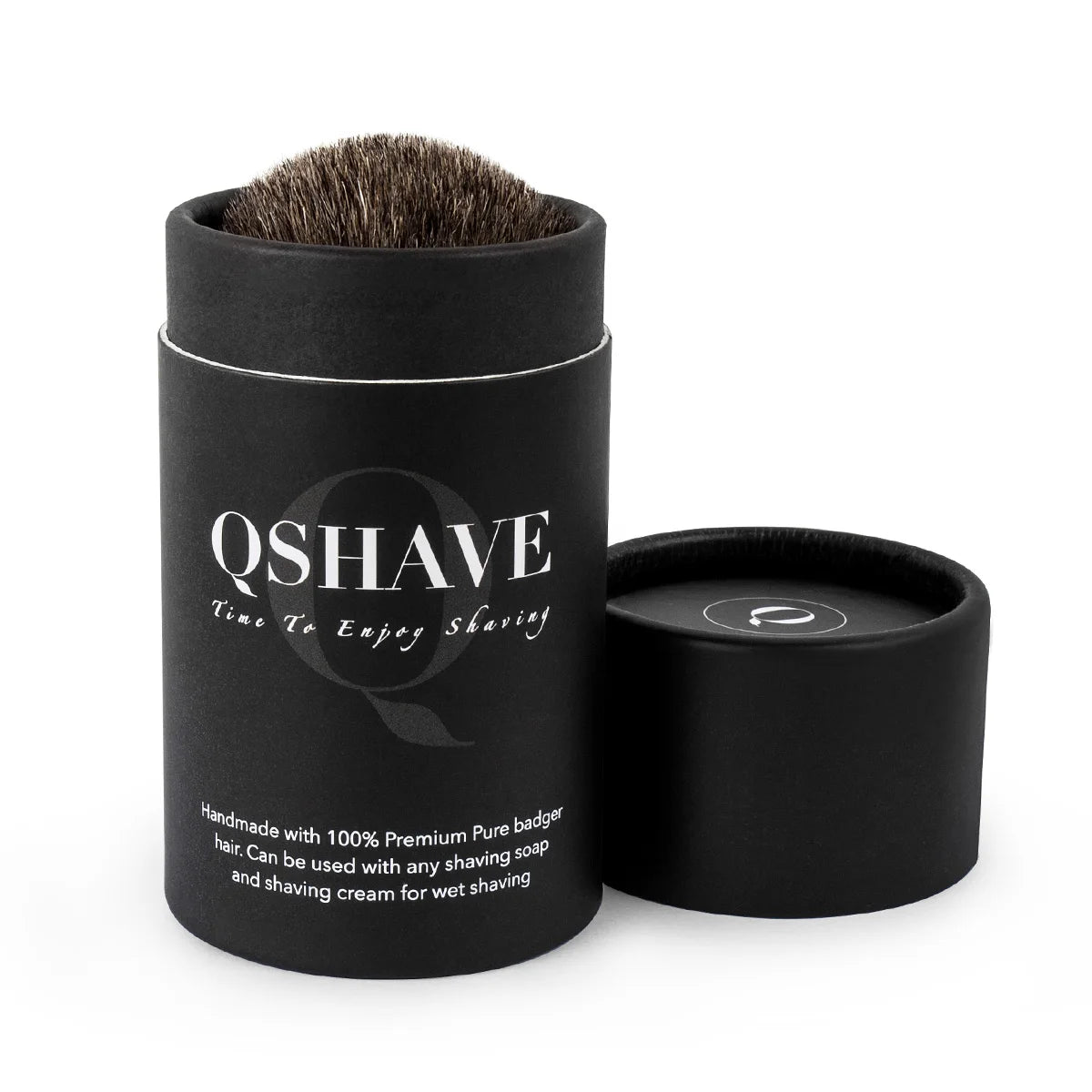 Qshave Man Pure Badger Hair Shaving Brush Wood 100% for Razor Double Edge Safety Straight Classic Safety Razor Brush