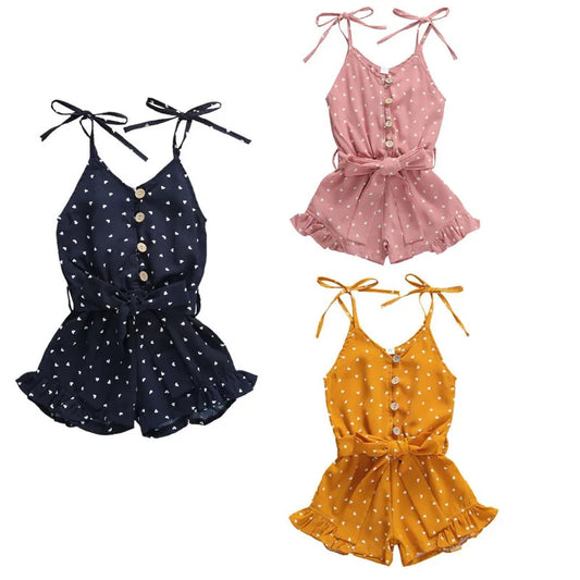 Pudcoco Fast Shipping 0-6Years Summer Toddler Kid0 Baby Girl Clothing Strap Sleeveless Romper Jumpsuit  Shorts Outfits