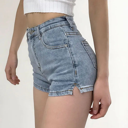 2024 New Hot Summer Jean High-waist Denim Shorts Casual Loose Oversized Elastic Korean Style Women Short