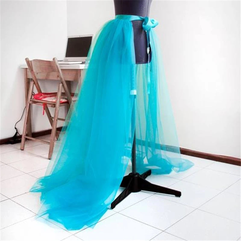 Fashion Women Tulle Tutu Long Skirt Wedding Party Prom Bandage Mesh Maxi Skirt Solid Color Womens Skirts Lace Up Bandage Skirts