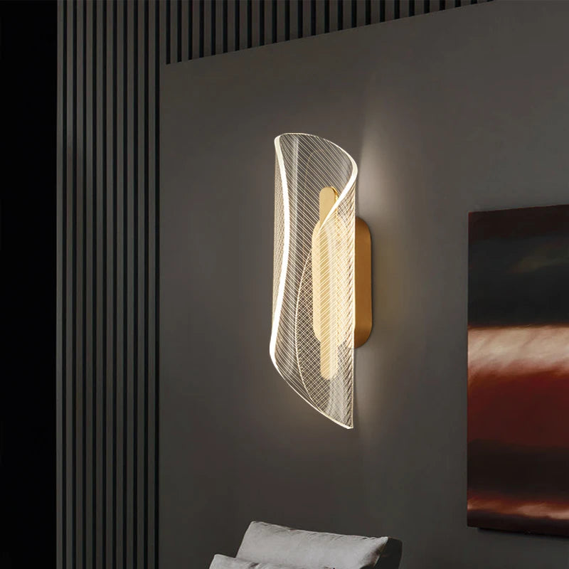 Creative Acrylic Wall Sconce For Bedroom Modern Gold Home Decor Lamp Living Room Luxury 2021 New Design Led Indoor Light Fixture