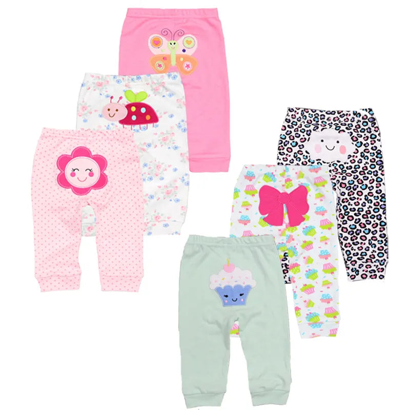 New 3pcs/lot 2022 cotton baby clothes harem toddler Pants baby girl trousers Mid Waist 3-24 months Newborn Unisex Baby Leggings