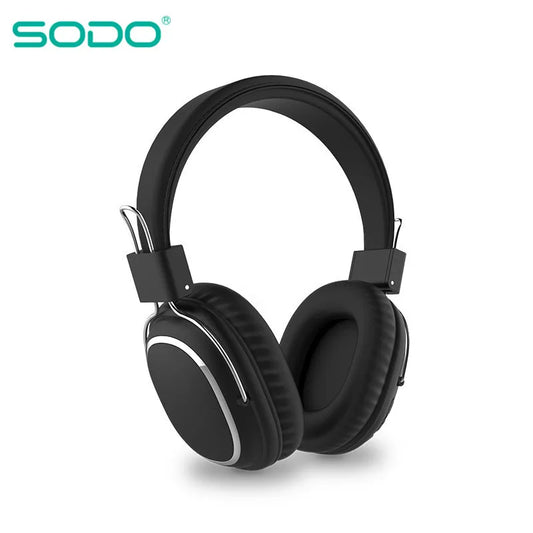 SODO 1004 Wireless Headphone Foldable Bluetooth-compatible 5.0 Stereo Headset Wired Wireless Headphones with Mic Support TF/FM