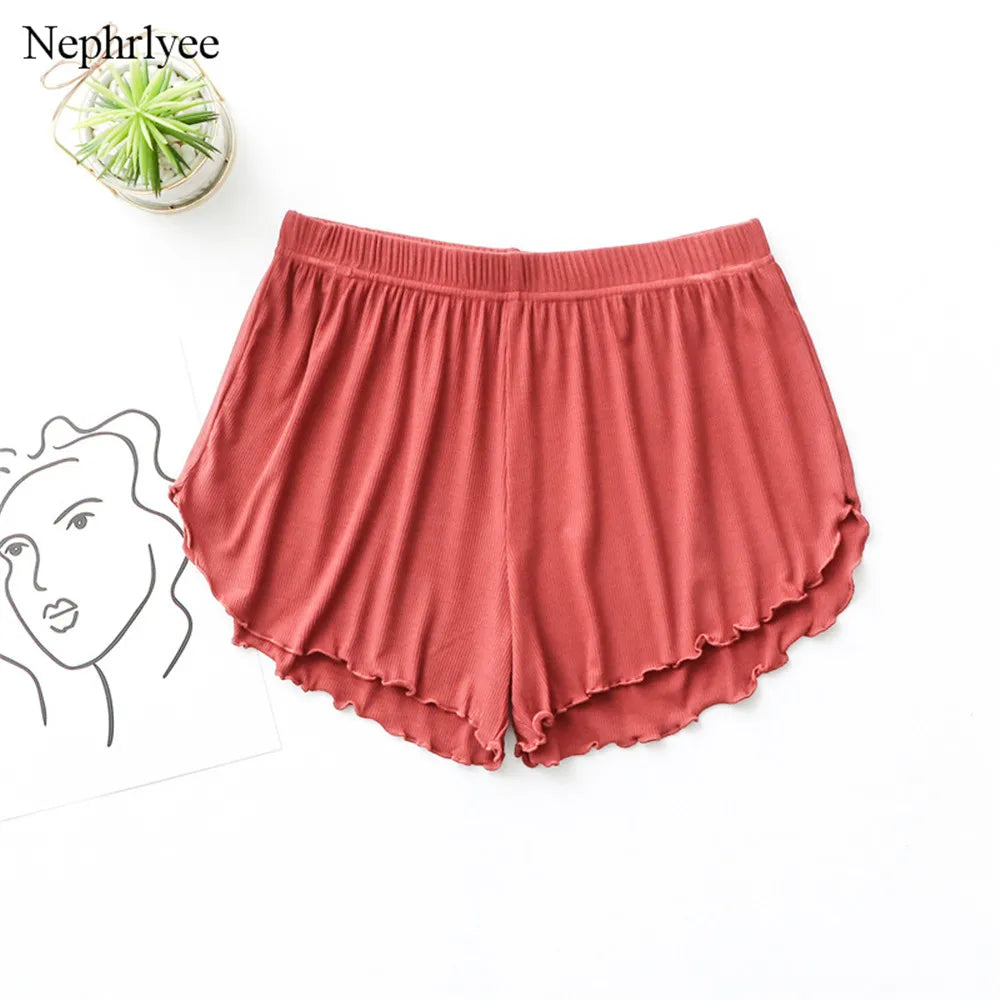 2024 New High Waist Modal Shorts Women Casual Loose Wide Leg Short Pants Summer Solid Elasitc Waist Shorts Outdoor Homewear