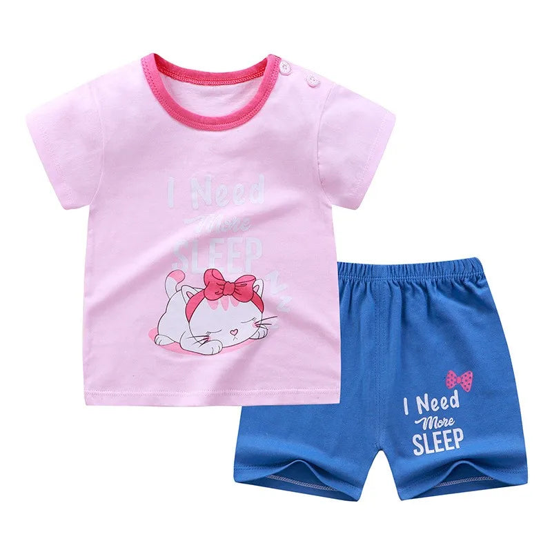 2020 Baby Girl Clothes New Style Newborn Girl Infant Summer Children Clothing Suit Baby 0-6 Outfit Toddler Kids Pajamas