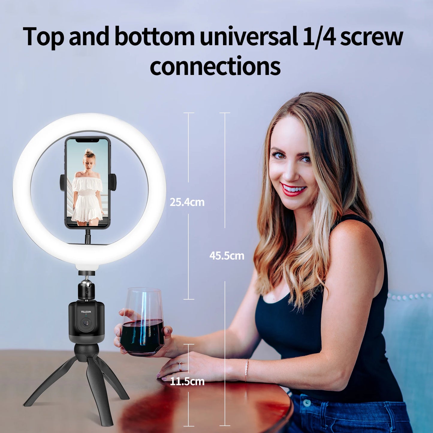 TELESIN AI Smart Shooting Gimbal Selfie 360° Rotation Auto Face Tracking Holder Camera Phone Vlog For GoPro 10 DJI Osmo Action