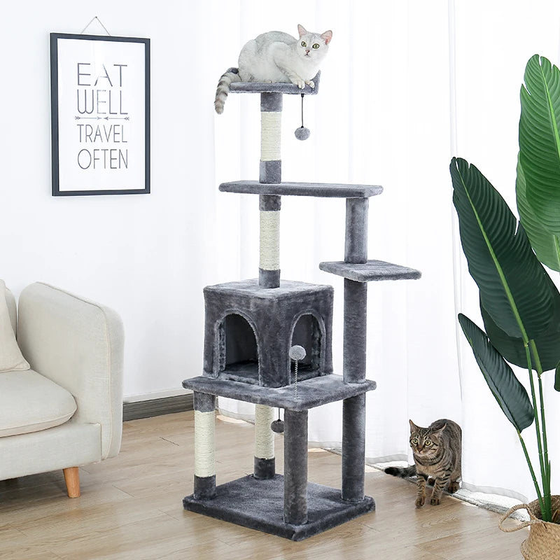 9 Kinds Domestic Delivery Cat Tree House Tower Condo Cat Scratching Post for Indoor Kitten Jumping Toy with Ladder Playing Tree