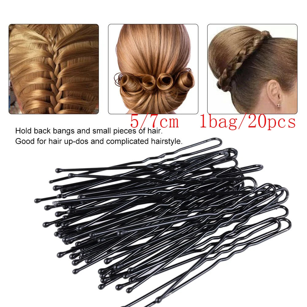 5/7cm 20Pcs U Shaped Hairpin Hair Clips Bobby Pins Metal Barrette Women Modeling Tools Bridal Hairstyle Tool для волос DROPSHIP