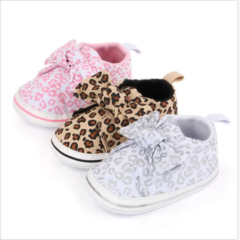 New Baby Girls Boys First Walkers Fashion Leopard Infants Cotton Shoes Antislip Soft Sole Newborn Casual Shoes