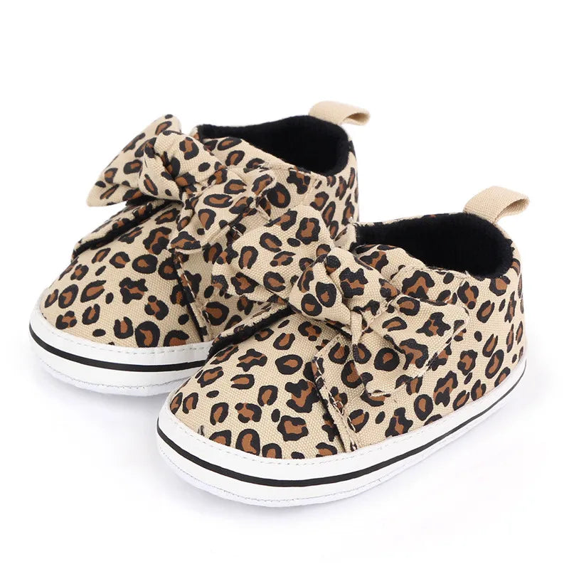 New Baby Girls Boys First Walkers Fashion Leopard Infants Cotton Shoes Antislip Soft Sole Newborn Casual Shoes