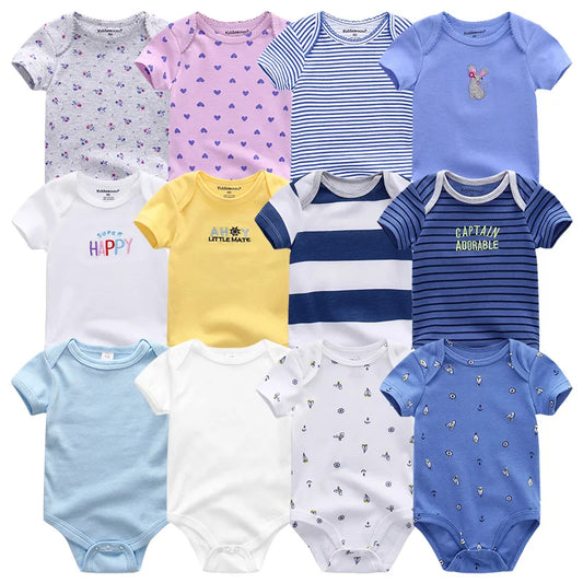 Uniesx Newborn Baby Rompers Clothing 7Pcs/Lot Infant Jumpsuits 100%Cotton Children Roupa De Bebe Girls&Boys Baby Clothes