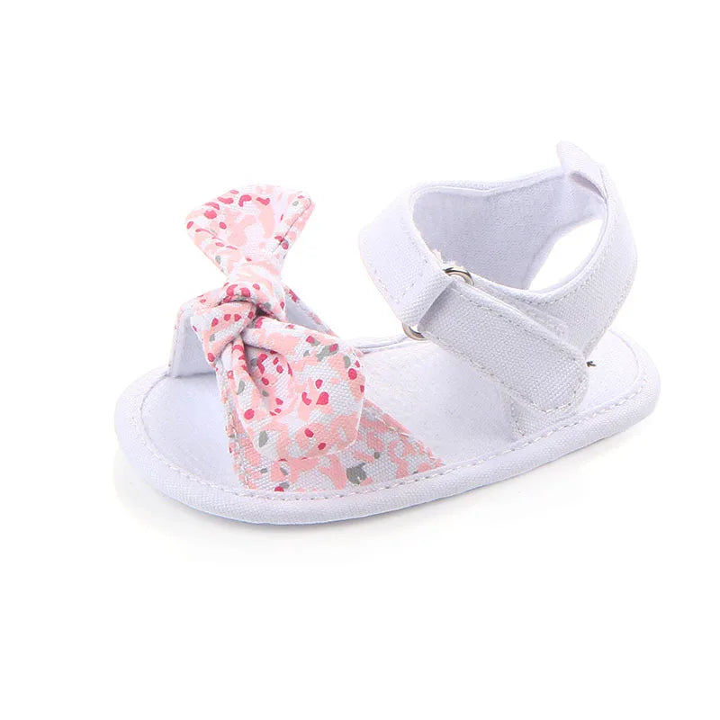 Baby Girls Sandals Canvas Bowknot Toddlers Newborn Infantil Sandals Summer Infant Baby Girls Soft Crib Shoes Infants Sandals