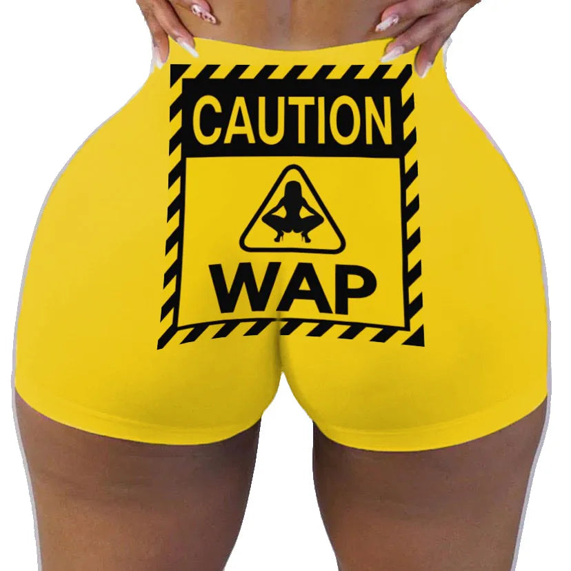 Sexy Women Shorts Womens Summer Clothing Candy Snack Wap Graphic High Waist Biker Booty Shorts Wholesale Cheap Stuff