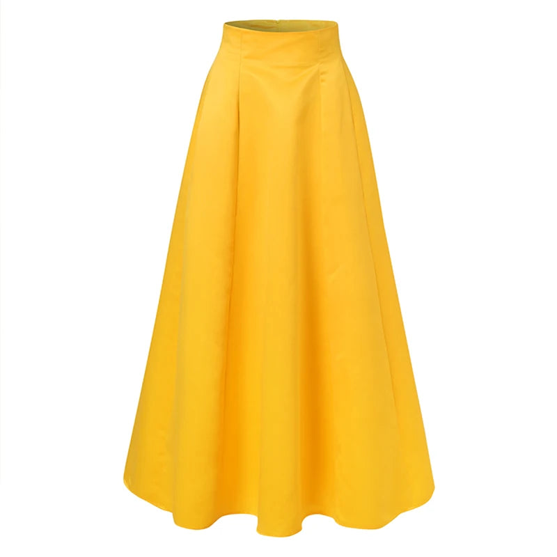 2023 ZANZEA Stylish Solid Skirts Women Spring Sundress High Waist Vestido Female Zipper Maxi Robe Casual Faldas Saia  7