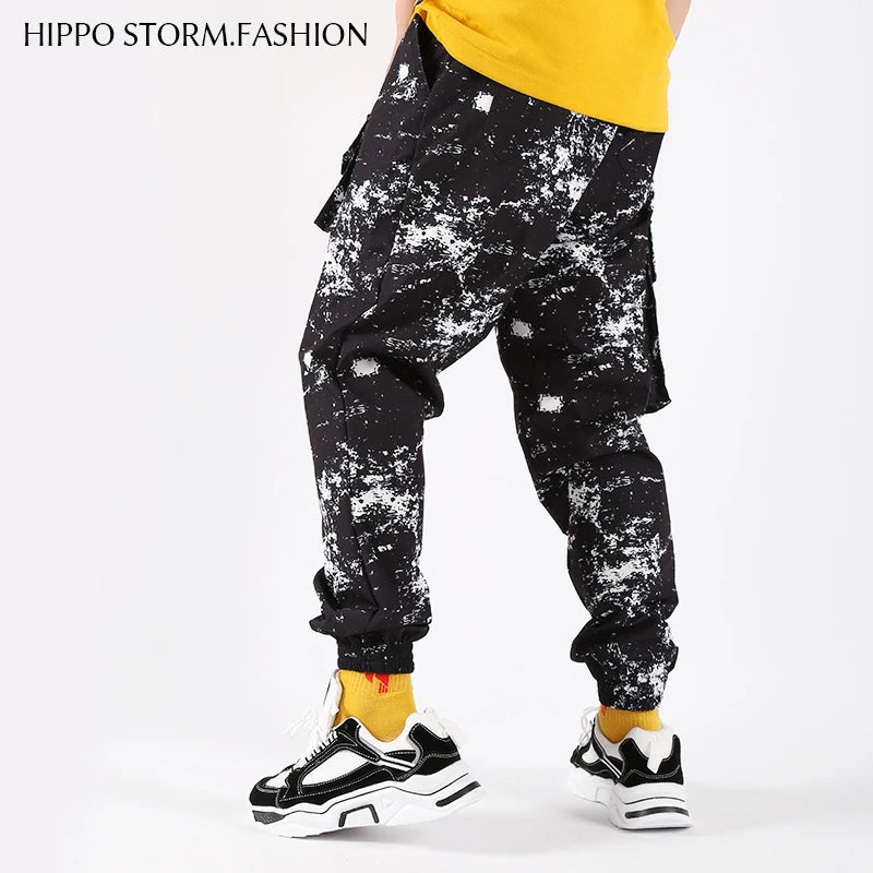 New Men's Fashion Casual Pants Overalls Joggers Men Retro Multi-pocket Hip-hop Sweatpants Elastic Waist Loose Sports Trousers