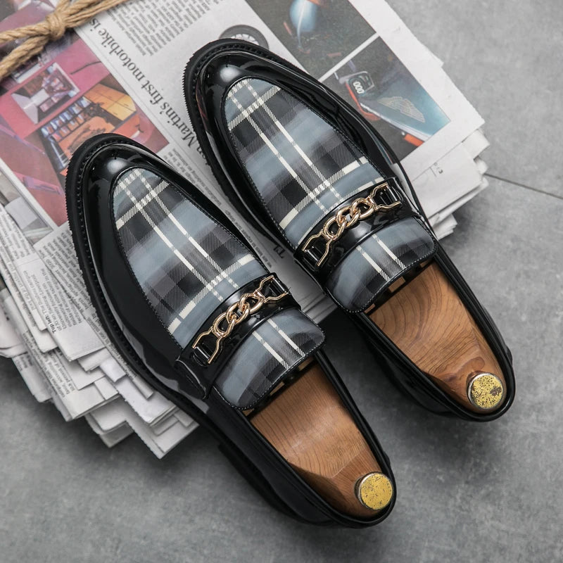 Italian Desgin Outdoor business Formal Dress Men leather loafer formal wedding flats designer office oxford casual shoes for men