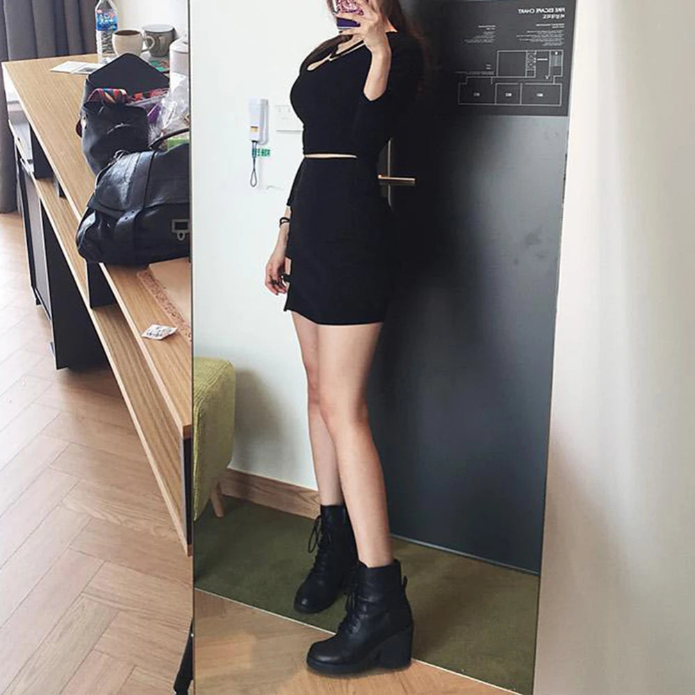 2020 Korean Style Black Hip Skirts Irregular Micro Mini Skirt Mini Skirt Summer Fashion Saia High Waist Faldas Mujer