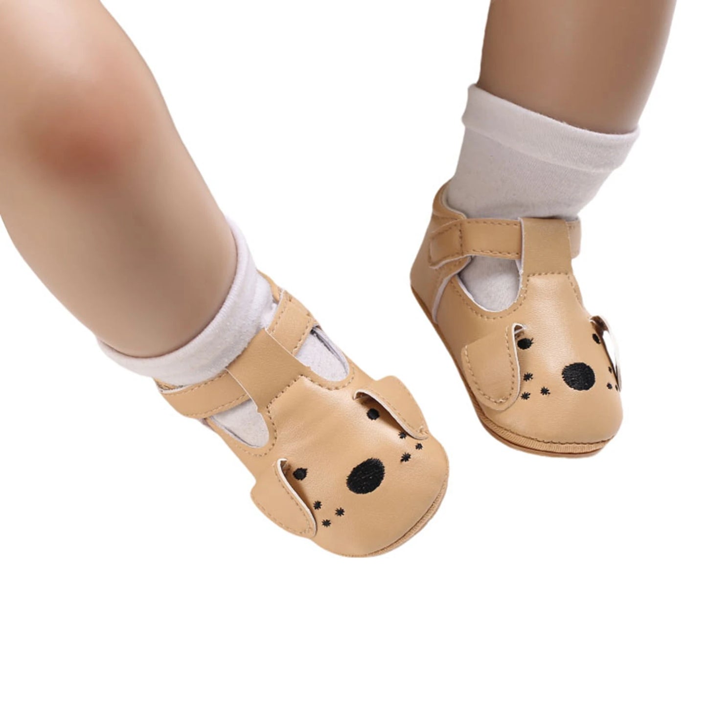 Cute Fashion Infant Baby Boys Girls Leather Shoes Non-Slip Soft Sole T-Strap Crib Shoes Infant Moccasins