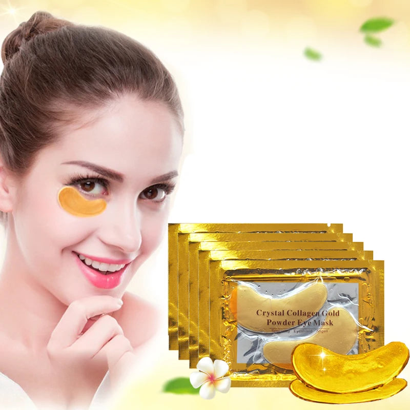 InniCare 40pcs Beauty Gold Crystal Collagen Patches For Eye Moisturizing Firming Eye Mask Korean Cosmetics Skin Care