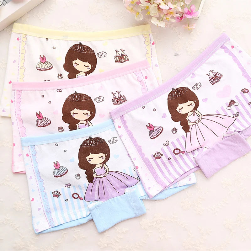 4piece/LOT girls underwear panties cartoon briefs child under wear children pants kids wholesale cotton underware