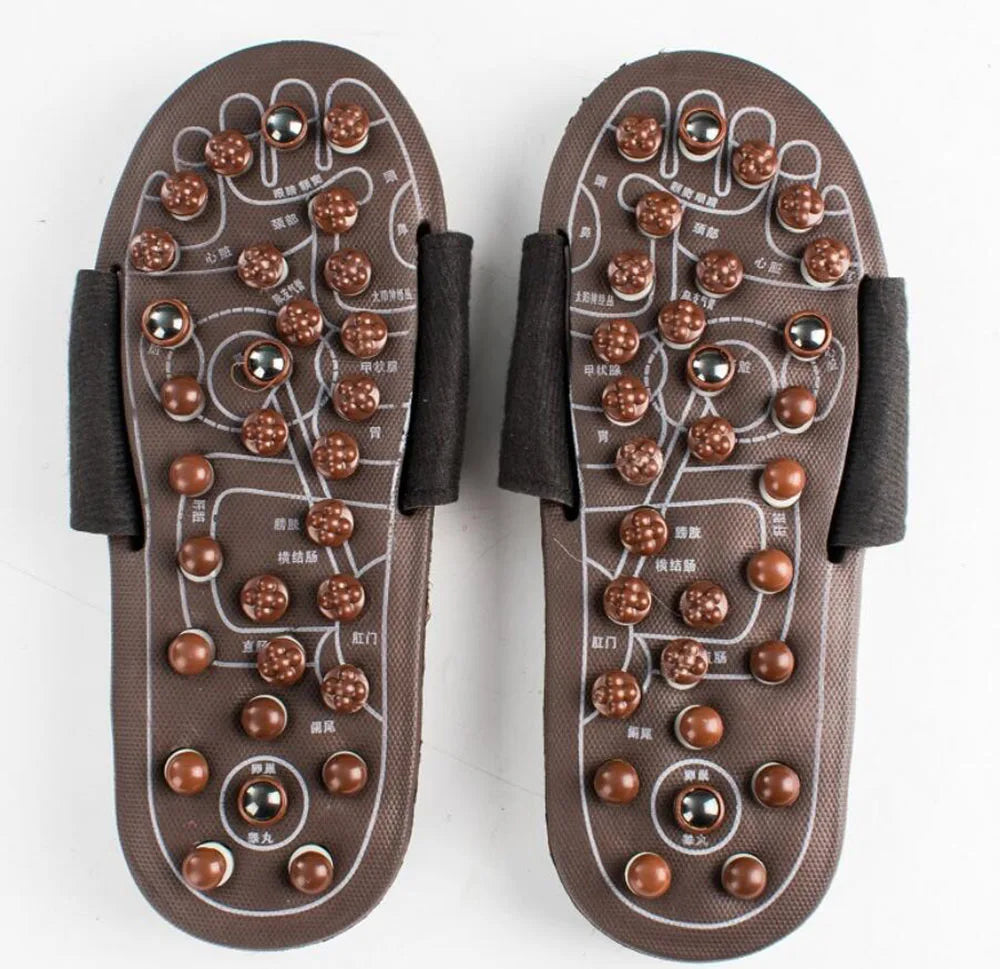 Massage slippers magnetic therapy jade plantar foot massage shoes indoor household antiskid massage for men and women