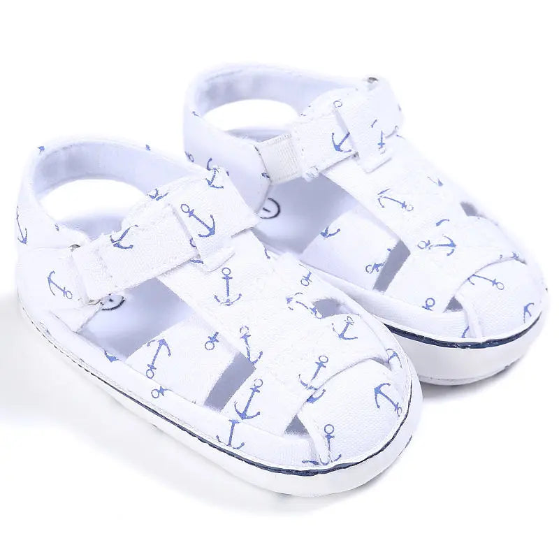 2024 Brand New Newborn Infant Baby Girls Boys Summer Casual Sandal Shoes 2 Style Cotton Print Cool Soft Baby Shoes 0-18M