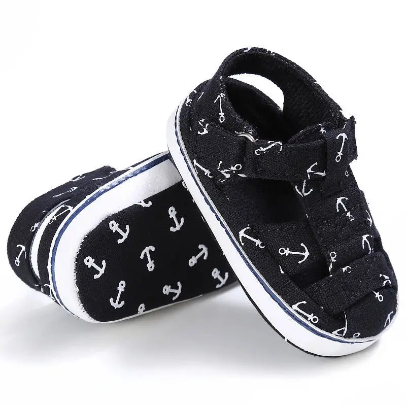 2024 Brand New Newborn Infant Baby Girls Boys Summer Casual Sandal Shoes 2 Style Cotton Print Cool Soft Baby Shoes 0-18M