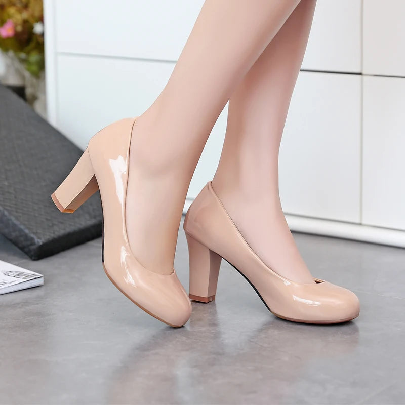 Elegant Red White Nude High Heel Women Pumps Shoe Large size 45 Casual Party Office Wedding Shoes Lady Dress Pump Comfortable