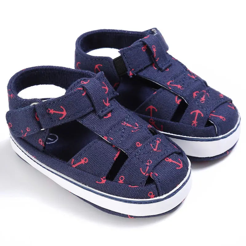 2024 Brand New Newborn Infant Baby Girls Boys Summer Casual Sandal Shoes 2 Style Cotton Print Cool Soft Baby Shoes 0-18M