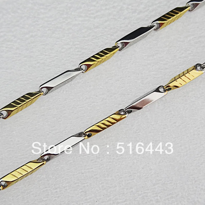 Men's Chain Necklace 316L Stainless Steel Women Mens Costume Go ld S ilver Twill Necklace Chain Fashion Jewelry A-823