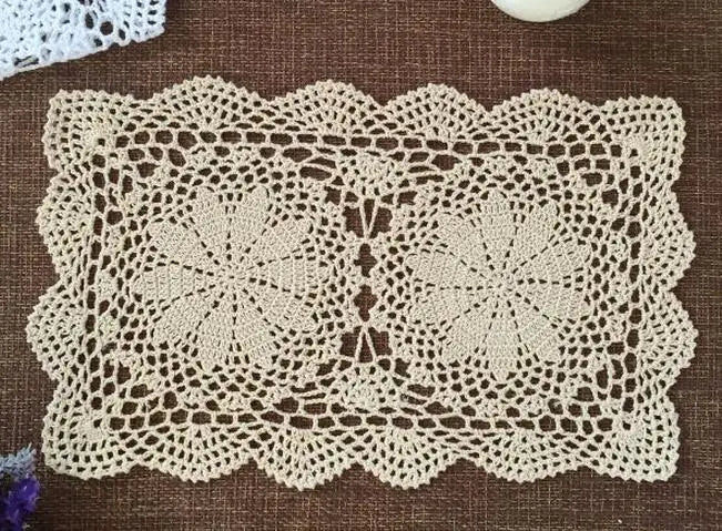 Pastoral  White Cotton Crochet tablecloth tea coffee lace Christmas tablecloths for rectangular table dining kitchen xmas decor