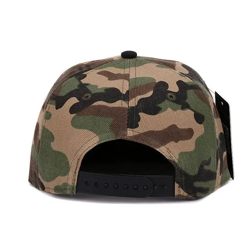 HATLANDER Camouflage snapback polyester cap blank flat camo baseball cap with no embroidery mens cap and hat for men and women