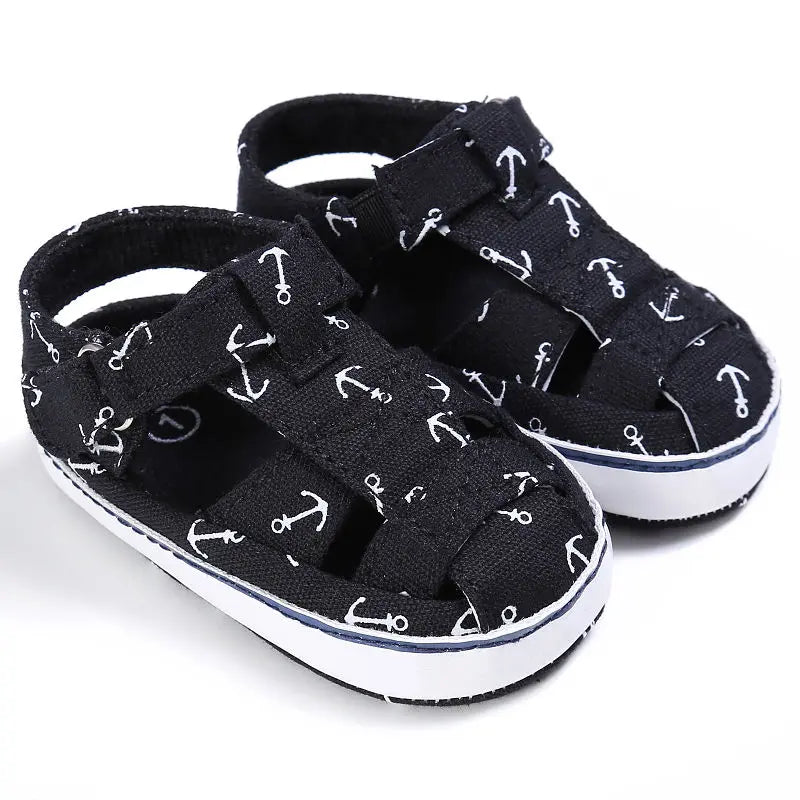 2024 Brand New Newborn Infant Baby Girls Boys Summer Casual Sandal Shoes 2 Style Cotton Print Cool Soft Baby Shoes 0-18M