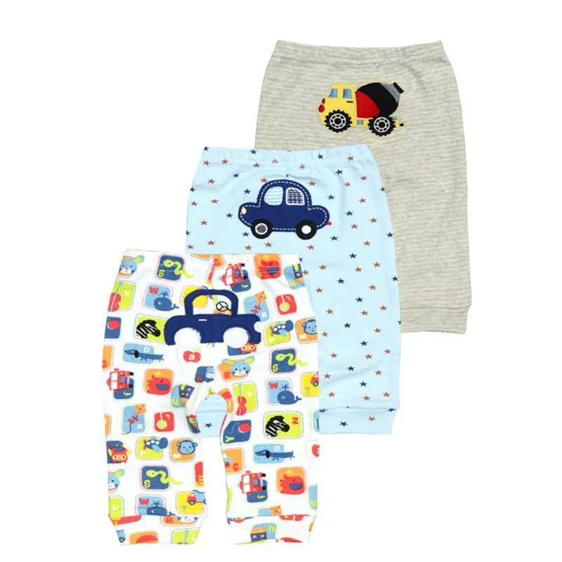 New 3pcs/lot 2022 cotton baby clothes harem toddler Pants baby girl trousers Mid Waist 3-24 months Newborn Unisex Baby Leggings