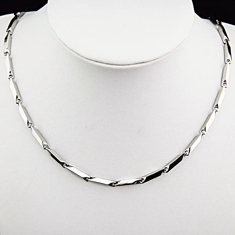 Men's Chain Necklace 316L Stainless Steel Women Mens Costume Go ld S ilver Twill Necklace Chain Fashion Jewelry A-823