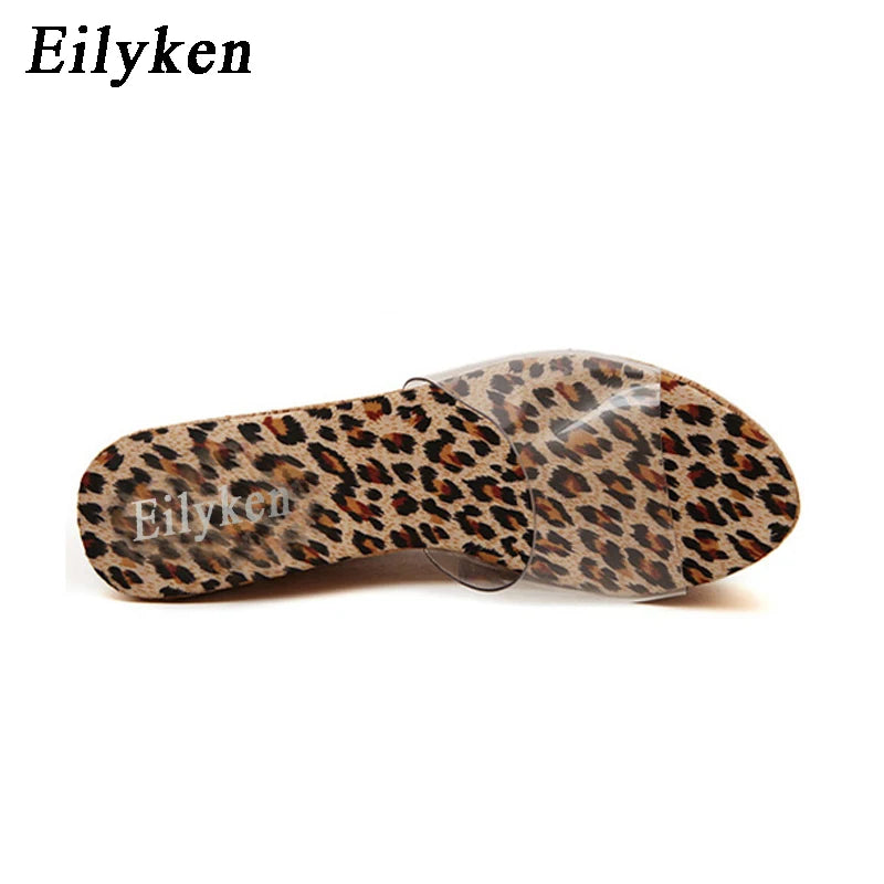 Eilyken Summer PVC Transparent Platform Wedges Women Slippers Fashion High Heels Sandals Female Shoes Size 34-40