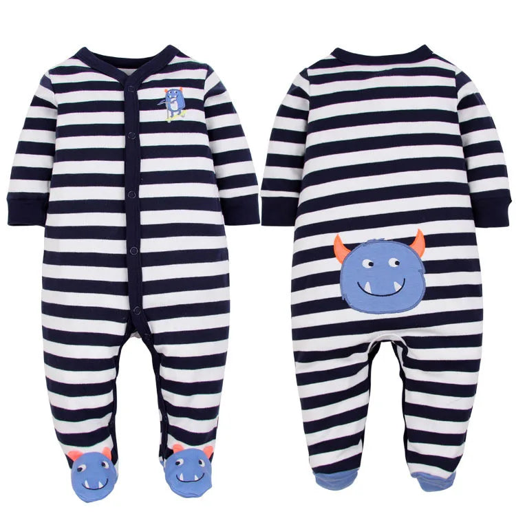 Bebes Pajamas Baby Clothes Infants Toddler Boys Overalls Jumpsuits Bebes Winter Clothing Cotton Newborn Girls Clothes 3M-12M