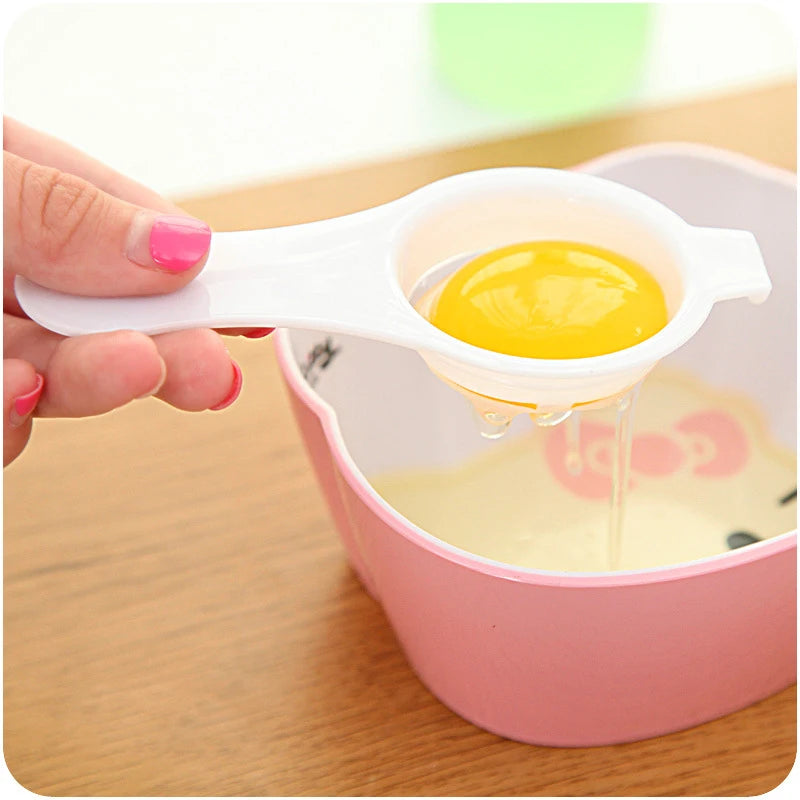 Egg White And Yolk Separator With Silicone Holder Egg Dividers Suction Eggs Separator Cooking Tool Egg Kitchen baking tool