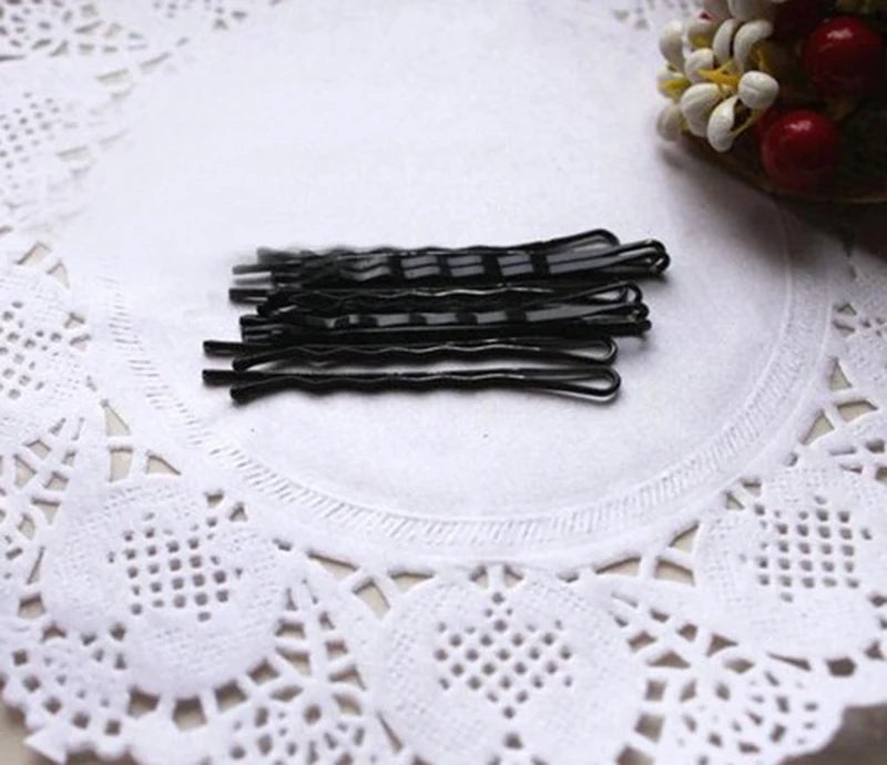 1 Pack 60pcs Popularity Simple Hairpins Black Alloy Hair Clip Bobby Pin Hair Accessories Headwear Ball Tip Bob Pins