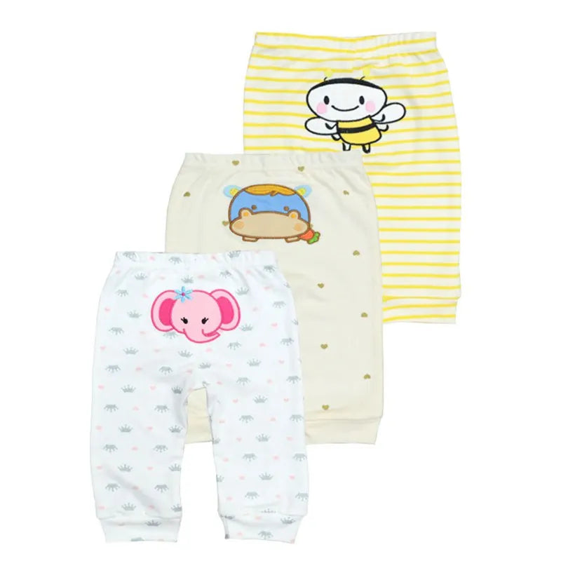 New 3pcs/lot 2022 cotton baby clothes harem toddler Pants baby girl trousers Mid Waist 3-24 months Newborn Unisex Baby Leggings